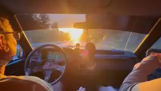 Beautiful sunset while Mazda B2200 screeching Tires on the back roads of NC/TN #mazdab2200