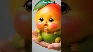 Feeding the Cutest Tiny Baby! Food Art Comes to Life​#FruitArt​​​​#cooklacious​​#MandarinBaby #mango