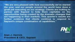 Sapient Reports Strong Q1 Results, Stock Up Nearly 14% On Upside Guidance