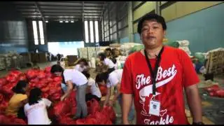 Red Cross: The Philippines. Bopha -- 2 months on. Volunteers packing relief items