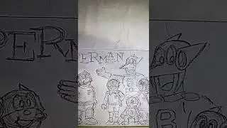 nostalgic cartoons drawing#perman #asmr#part 1