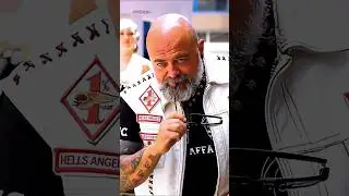 HELLS ANGEL WITH A WHITE LEATHER VEST! #hellsangels #patch #motorcycleclubs #denim #respect #love