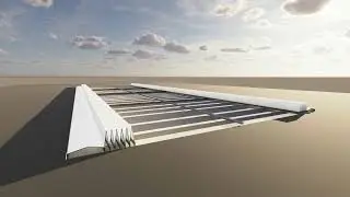 Rail Supported Folding Fabric System - Hotel Gallery Space Retractable Roof