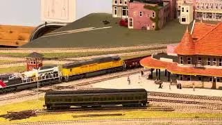 Union Pacific with special units 1111 (powered by the people) and DPU 1943 (veterans unit)