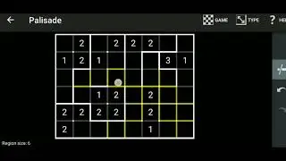 Palisade  (logic puzzle with simple rules) Level 1+2