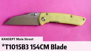 Kansept Knives Main Street Liner Lock Knife Yellow/Green G-10#edc #edcknife #outdoors #kansept