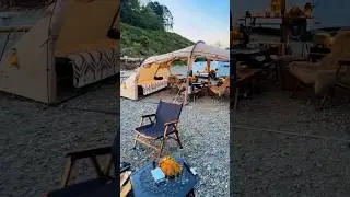 Evening Camping Setup with Cozy Lights | Relaxing Outdoor Vibes | TrollCamp&rdquo;