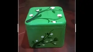 DIY Watch box painting,# Easy acrylic painting#recyclingideas #art.
