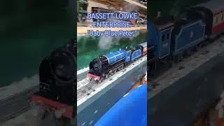 Customized Bassett Lowke Enterprise steam locomotive Baby Blue Peter #train #tinplate #modeltrains
