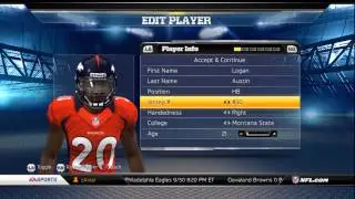Madden 13 - Superstar - Creating Player