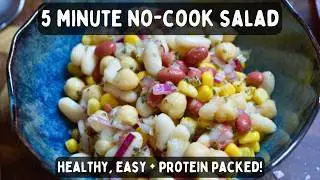 Mediterranean Bean Salad | Easy No-Cook Pantry Recipe | Healthy & High-Protein
