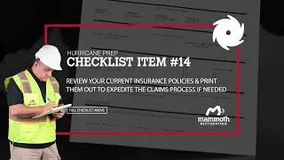 Hurricane Prep Checklist  - Insurance Policies