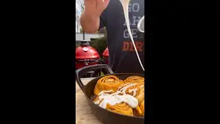 Cinnamon Rolls on the Kamado Joe