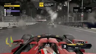 F1 2020 Gameplay | Singapore GP | Dry to Wet | 25% Race Distance
