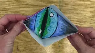 Origami Dragon Eye using Analogous Colors