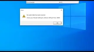 WoMic Error Check your firewall seting to unblock UDP port