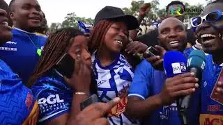 Abafana ba Rayon Sports mu byishimo nyuma yo gutsinda AS Kigali