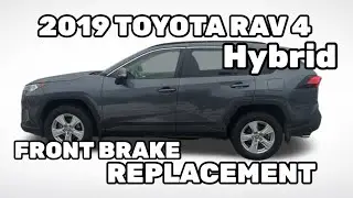 Front Brake Replacement: 2019 Toyota RAV4 Hybrid XSE | DIY Brake Pad & Rotor Replacement