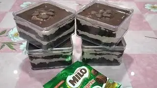 Milo dessert box enaknya kebangetan. Bisa jd ide jualan dibulan puasa. Awet dikulkas. #dessert #milo