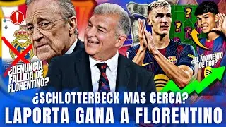 Florentino PERDERA en la denuncia al Barca, Laporta Habla Schlotterbeck mas cerca, el momento de DRO
