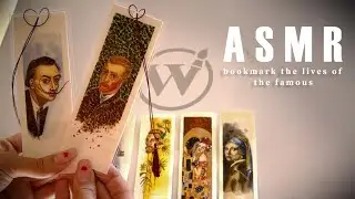 ASMR + watercolor portrait painting bookmarks inspired by famous works