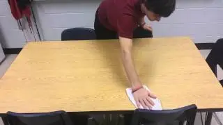 How to wipe a table