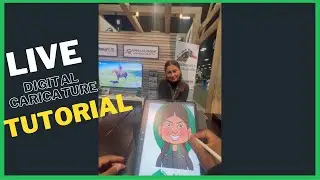 HOW TO DRAW LIVE Digital Caricatures for events with an iPad Pro 2022 #livecaricatures #ipadpro