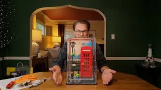 (1 из 2) Сборка витрины телефонной будки Лондона Wicked Brick LEGO