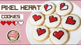PIXEL HEART Cookies - Cupcake Kingdom in the Making