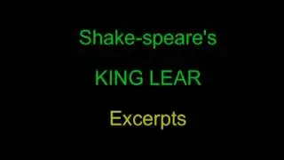 SHAKE-SPEARE's - King Lear--Excerpts