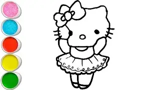 Cute Hello Kitty Drawing, Painting and Coloring For Kids and Toddlers_ How to Draw Hello Kitty_ 