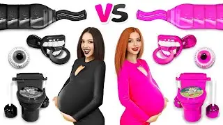 Popular VS Unpopular Pregnant | Battle Rich Girl vs Poor Girl for 24 Hours by RATATA BRILLIANT
