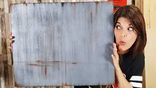 Paint Wood Panels that Look like Real Metal with Rust Effects