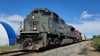 RARE!! Veteran SD70ACu Leader!! CP Train no. 242 south Red Deer Sub Mile 4.77 Calgary, AB - 23-05-23