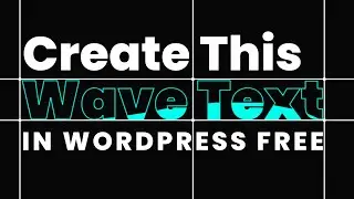 Elementor Water Wave TEXT Animation | WordPress Elementor Free Tutorial