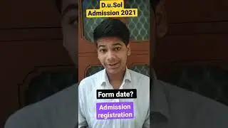 d.u sol admission 2021 registration begins soon #shorts