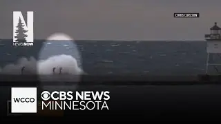 Video shows massive Lake Superior wave sweep woman away