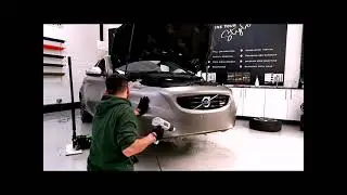 Полная оклейка Volvo V40 в матово-серебристо-титановом цвете @Wrapzilla