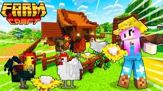 ✔MINECRAFT/ FARMCRAFT: CONSTRU&Iacute; UM GALINHEIRO! 🐔🐤🥚- GENETIC ANIMALS #4