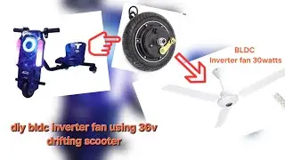 diy bldc inverter fan using drifting scooter motor #ceilingfan 
