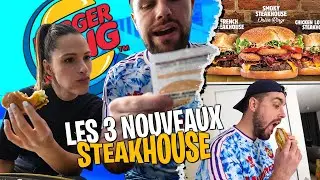 On mange les 3 nouveaux Steakhouse de chez Burger King avec Pidi ! (je pr&eacute;f&egrave;re celui au poulet ?)