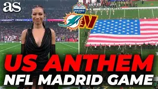 US National Anthem STUNS SPANISH FANS at MIAMI DOLPHINS vs. WASHINGTON COMMANDERS | NFL MADRID GAME