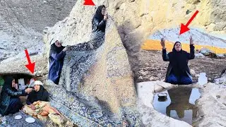 Mother and Zahra's efforts in the mountain: discovering the secret of covering the cave roof!