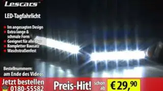 Lescars Schlankes LED-Tagfahrlicht mit 2x 8 LEDs