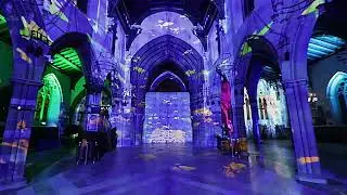 Luxmuralis 'The Elements' sound and light installation at Leicester Cathedral 2025