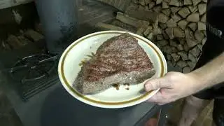 CGBS Braised Brisket On The Regency 2400 Wood Stove Cast Iron Cooking - Uno Casa Pan