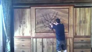 Custom Entertainment TV Unit with Rotating Reversica Hardware
