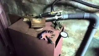 Печь на отработке part10 тепловая пушка