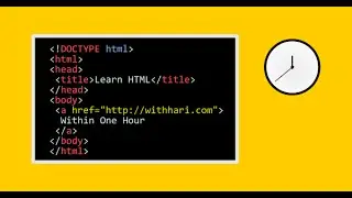 Learn HTML Within One Hour