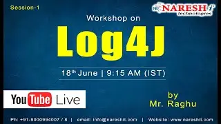 Log4J Tutorial | by Mr. Raghu | Live Session- 1